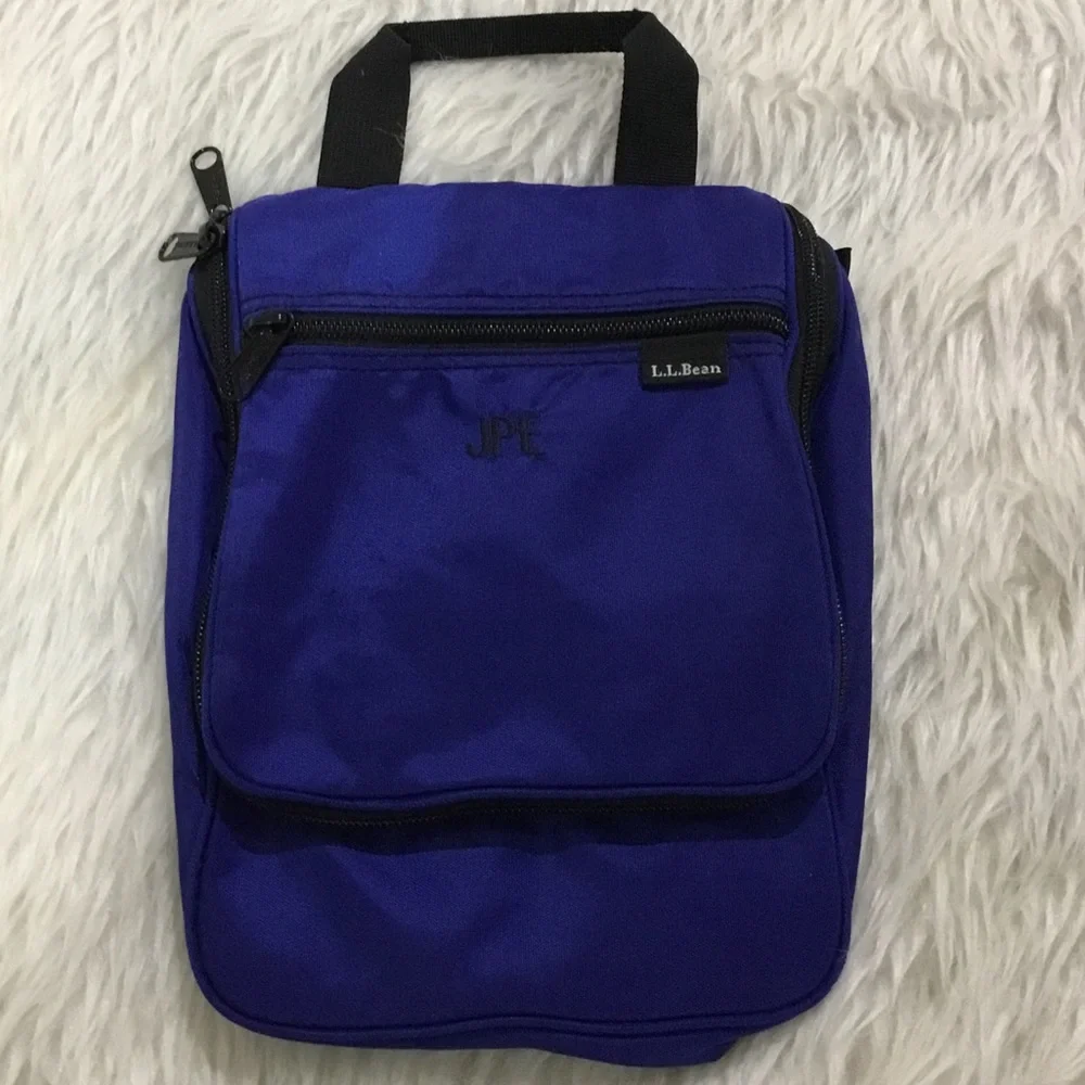 L.L. Bean blue small traveling organizer zipper bag